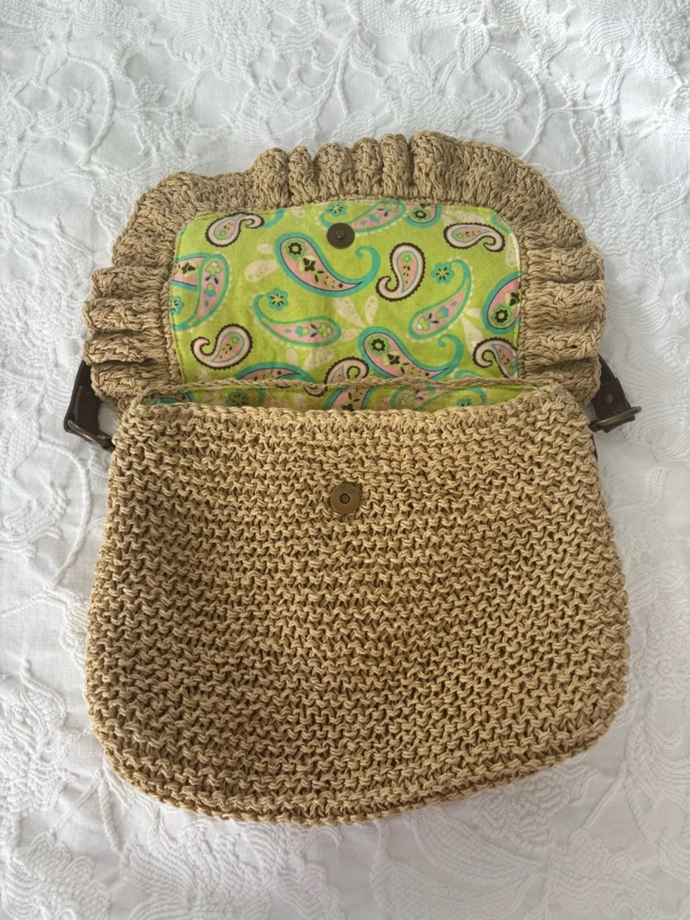 Maggi B Handwoven Raffia Shoulder Bag - Picture 5 of 6